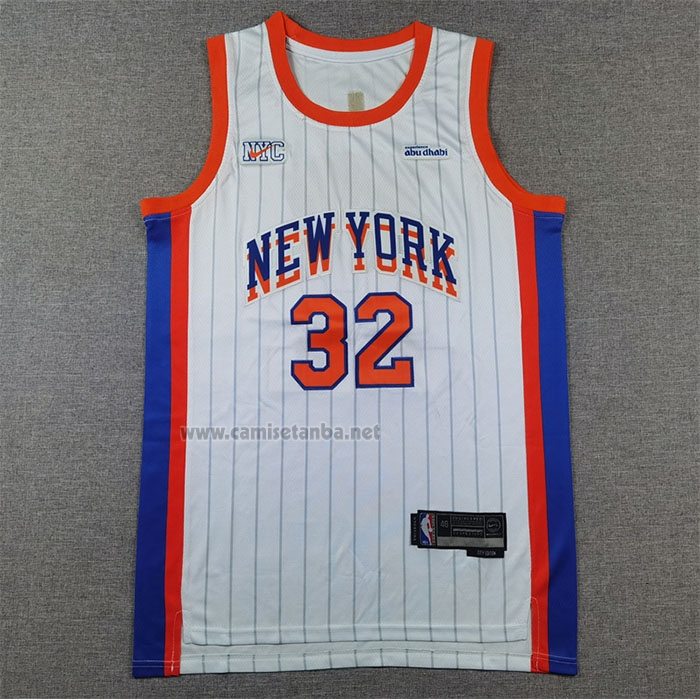 Camiseta New York Knicks Karl-Anthony Towns #32 Ciudad 2024-25 Blanco